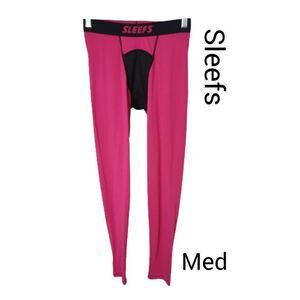 Sleefs Men's Tights Compression Bottoms Training Tights Hue Pink Medium NWOT
